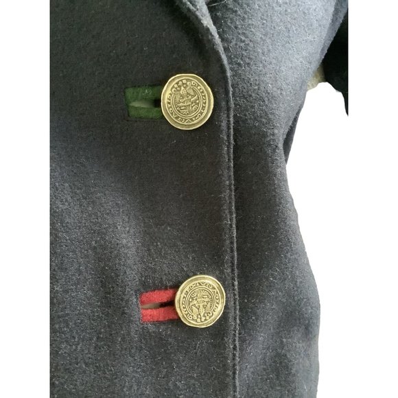 VINTAGE ALPHORN TRACHTEN 38 M Puffed Sleeve Embroidered Duck Blazer Wool Blend - Picture 4 of 8